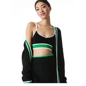 Alice + Olivia Maude color block knit bralette size small